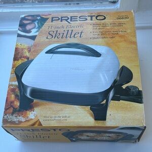 Presto 11-Inch Electric Skillet - Black and White